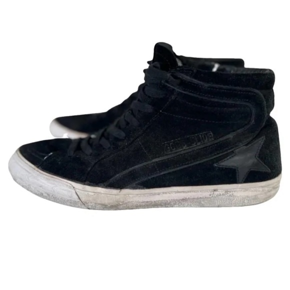 Black Suede Golden Goose Slide Sneakers EU39.5 - Picture 1 of 8